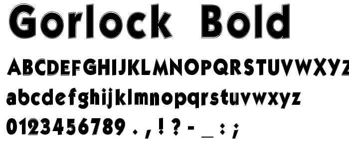 Gorlock  Bold font